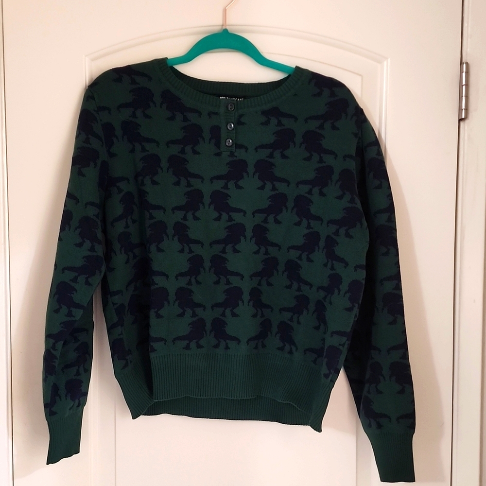 XXL ModCloth Dinosaur Sweater Henley